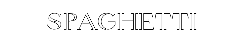 Spaghetti font preview