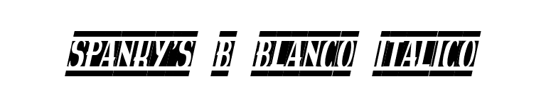 spanky's b blanco italico font preview