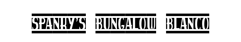 spanky's bungalow blanco font preview