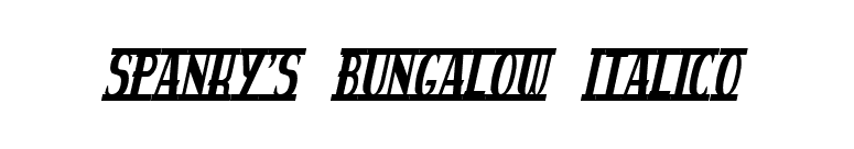 spanky's bungalow italico font preview