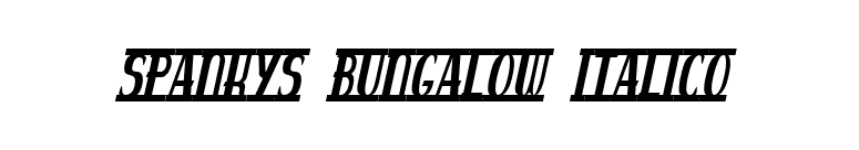 spankys bungalow italico font preview