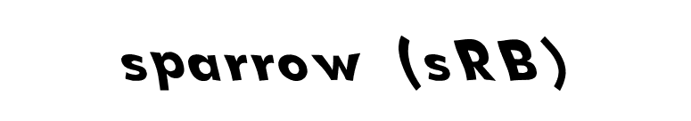 sparrow (sRB) font preview
