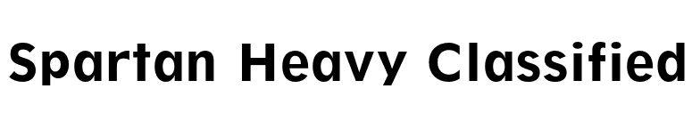 Spartan Heavy Classified font preview