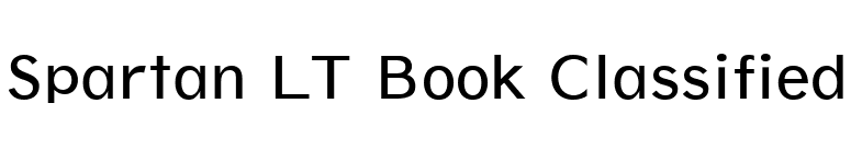 Spartan LT Book Classified font preview