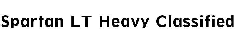 Spartan LT Heavy Classified font preview