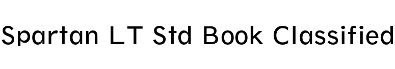 Spartan LT Std Book Classified font preview