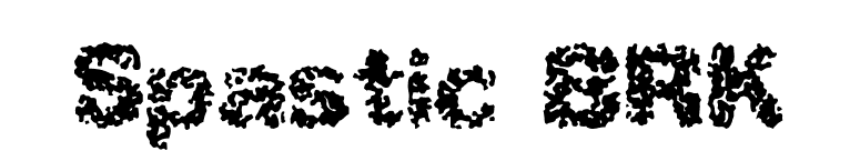 Spastic BRK font preview