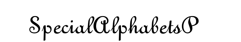 SpecialAlphabetsP01 font preview