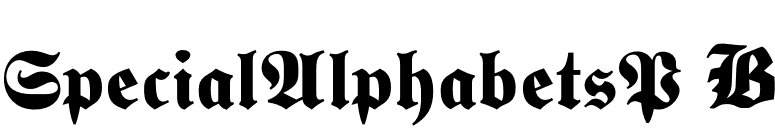 SpecialAlphabetsP03 font preview
