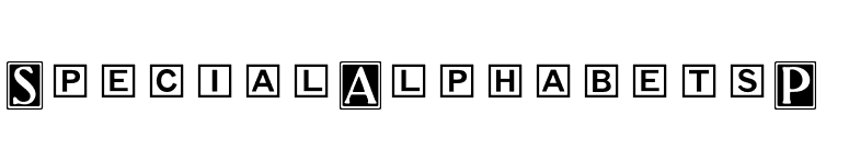 SpecialAlphabetsP06 font preview