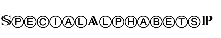 SpecialAlphabetsP07 font preview
