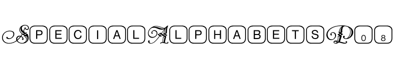 SpecialAlphabetsP08 font preview