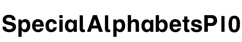 SpecialAlphabetsP10 font preview