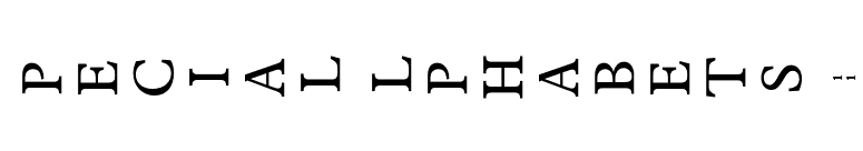 SpecialAlphabetsP11 font preview