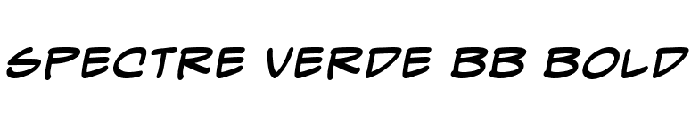 Spectre Verde BB Bold font preview