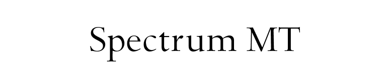 Spectrum MT font preview