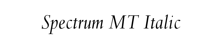 Spectrum MT Italic font preview