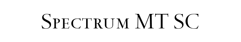 Spectrum MT SC font preview