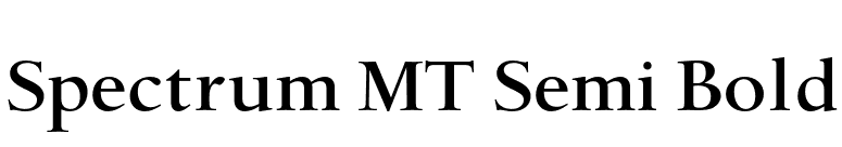Spectrum MT Semi Bold font preview