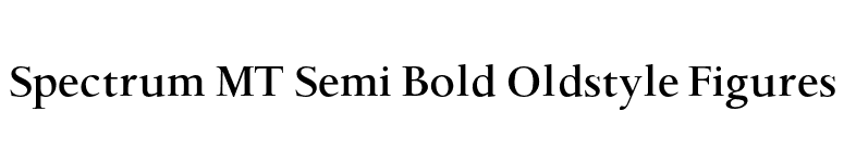 Spectrum MT Semi Bold Oldstyle Figures font preview
