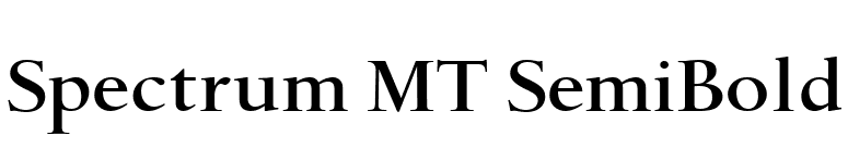 Spectrum MT SemiBold font preview