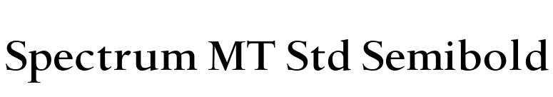 Spectrum MT Std Semibold font preview