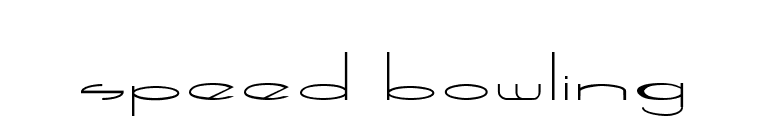 Speed Bowling font preview