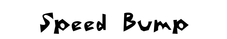 Speed Bump font preview