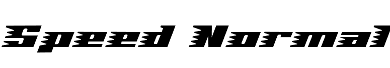 Speed Normal font preview