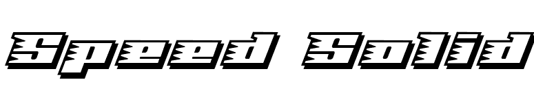 Speed Solid font preview