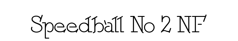 Speedball No 2 NF font preview