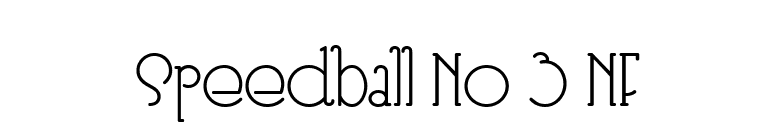 Speedball No 3 NF font preview