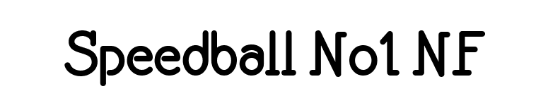 Speedball No1 NF font preview