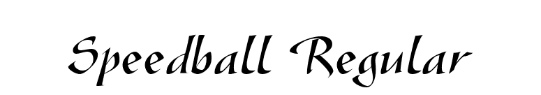 Speedball Regular font preview