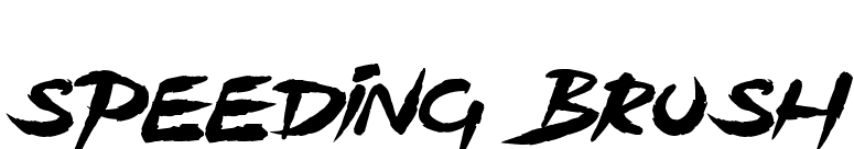 Speeding Brush
 font preview
