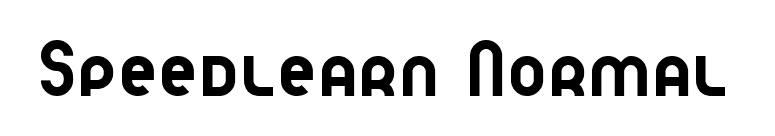 Speedlearn Normal font preview