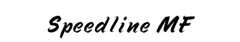 Speedline MF font preview