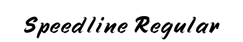 Speedline Regular font preview