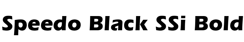Speedo Black SSi Bold font preview