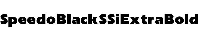 Speedo Black SSi Extra Bold font preview