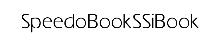 Speedo Book SSi Book font preview