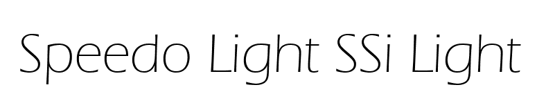 Speedo Light SSi Light font preview
