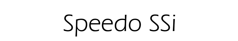 Speedo SSi font preview