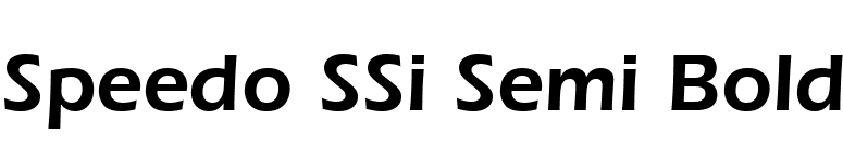 Speedo SSi Semi Bold font preview