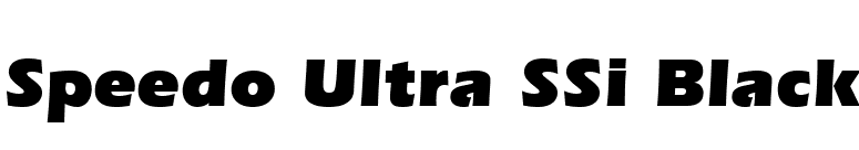 Speedo Ultra SSi Black font preview