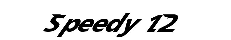 Speedy 12 font preview