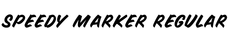 Speedy Marker Regular font preview