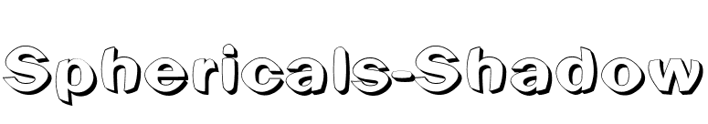 Sphericals-Shadow font preview