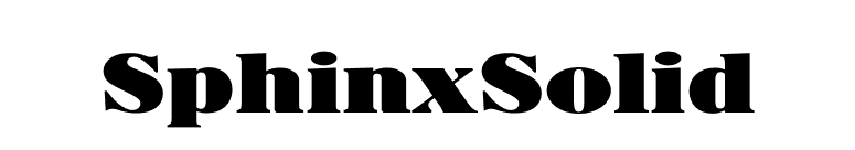 SphinxSolid font preview