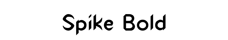 Spike Bold font preview